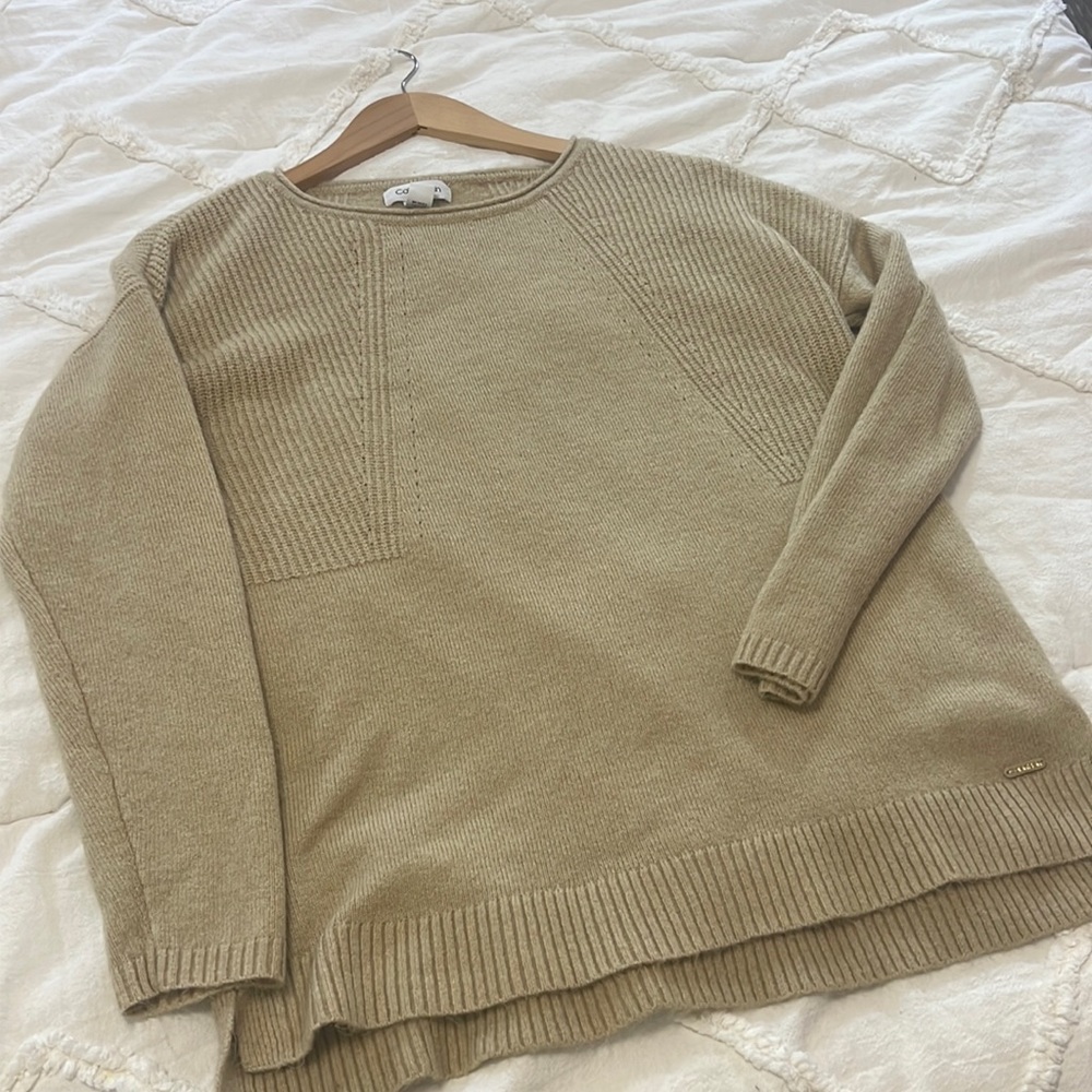 Tan Calvin Klein sweater